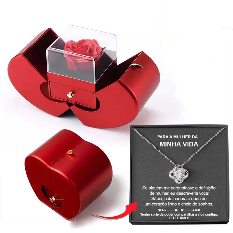 Rose Jewelry Gift Box (Apple Shape)