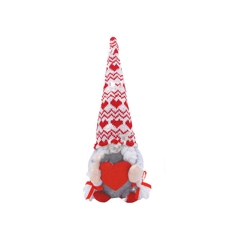 Valentine Gnome Plush Decor