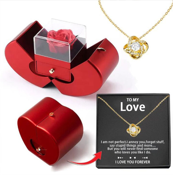 Rose Jewelry Gift Box (Apple Shape)