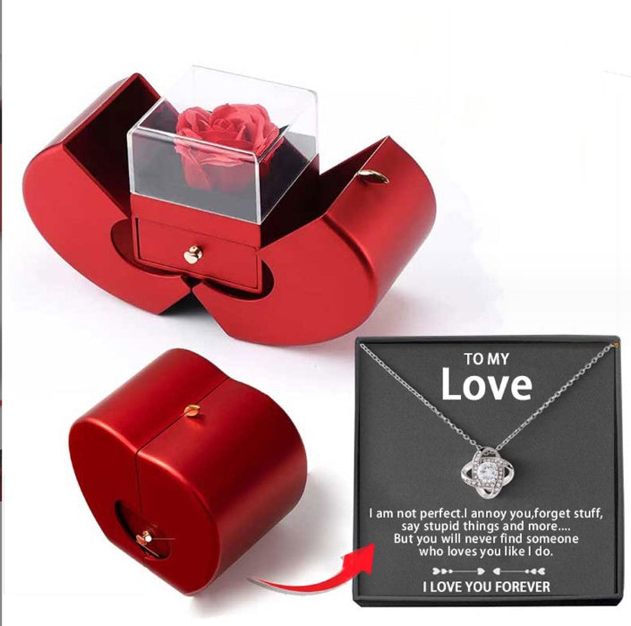 Rose Jewelry Gift Box (Apple Shape)