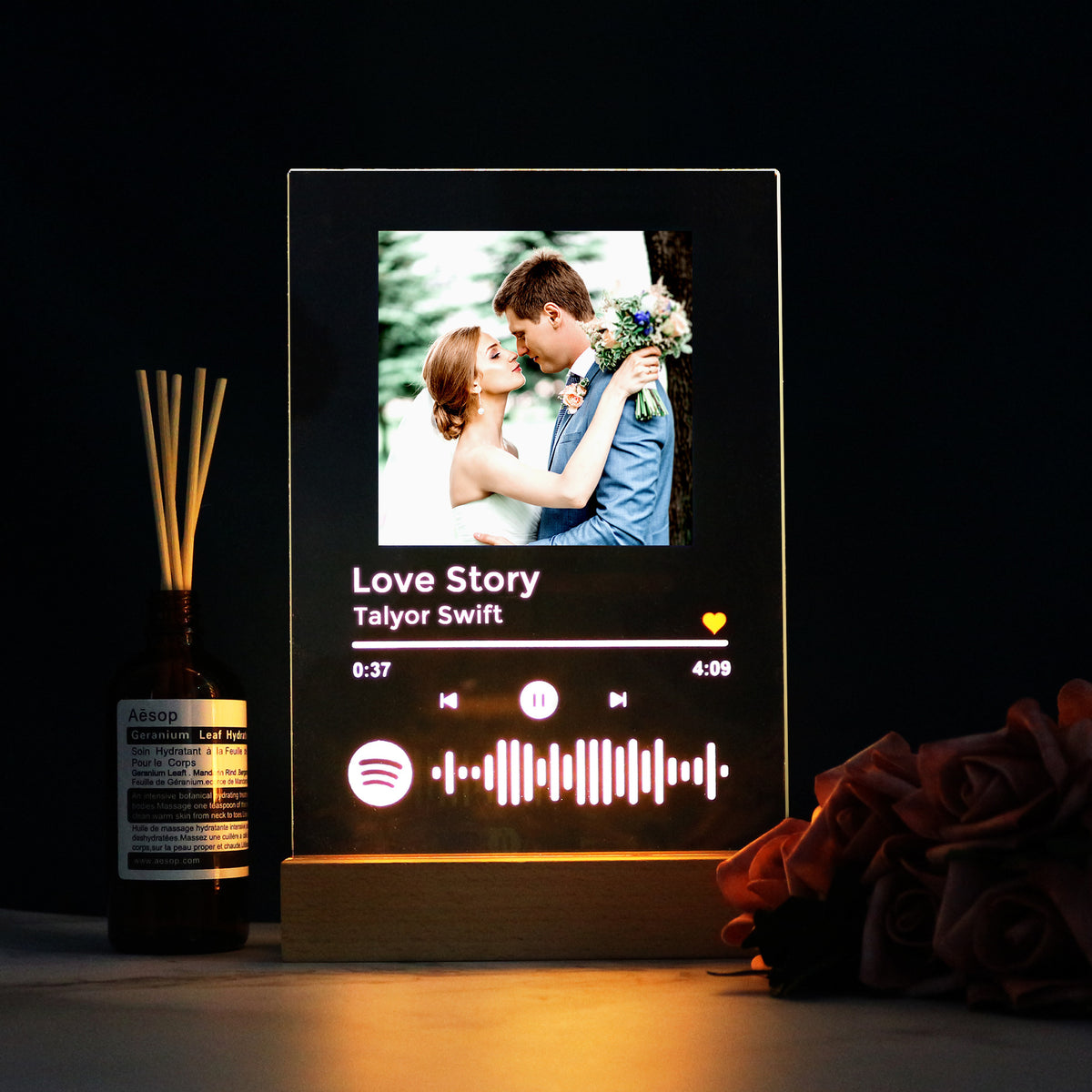 Custom Spotify Song Night Light (Acrylic Music Plaque)