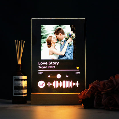 Custom Spotify Song Night Light (Acrylic Music Plaque)